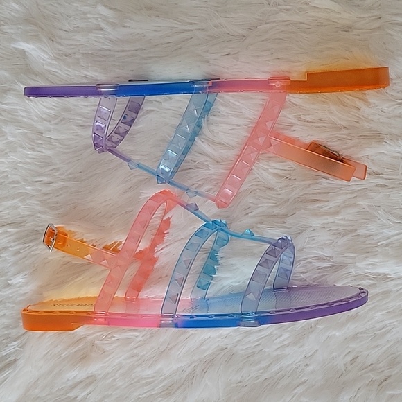 Steve Madden Multi-color Jelly Sandals Girls Size 4 Youth - Picture 3 of 7